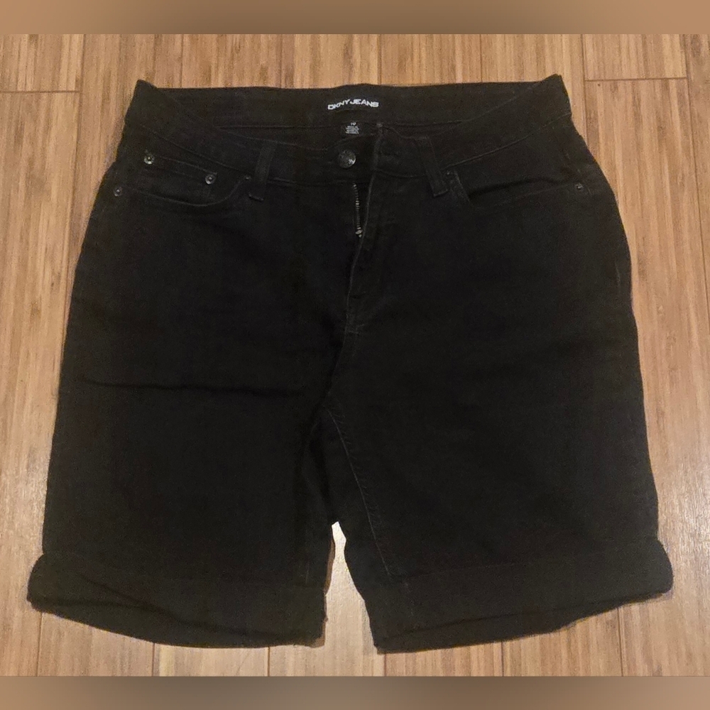 DKNY Black Denim Shorts